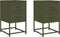 vidaXL - Nachtkastjes - 2 - st - 36x39x60,5 - cm - staal - olijfgroen