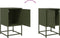 vidaXL - Nachtkastjes - 2 - st - 36x39x60,5 - cm - staal - olijfgroen