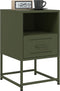 vidaXL - Nachtkastjes - 2 - st - 36x39x60,5 - cm - staal - olijfgroen
