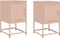 vidaXL - Nachtkastjes - 2 - st - 36x39x60,5 - cm - staal - roze