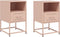 vidaXL - Nachtkastjes - 2 - st - 36x39x60,5 - cm - staal - roze