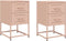 vidaXL - Nachtkastjes - 2 - st - 36x39x60,5 - cm - staal - roze