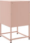 vidaXL - Nachtkastjes - 2 - st - 36x39x60,5 - cm - staal - roze