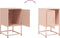 vidaXL - Nachtkastjes - 2 - st - 36x39x60,5 - cm - staal - roze
