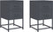 vidaXL - Nachtkastjes - 2 - st - 36x39x60,5 - cm - staal - antracietkleurig