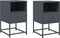 vidaXL - Nachtkastjes - 2 - st - 36x39x60,5 - cm - staal - antracietkleurig