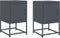 vidaXL - Nachtkastjes - 2 - st - 36x39x60,5 - cm - staal - antracietkleurig