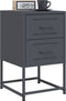 vidaXL - Nachtkastjes - 2 - st - 36x39x60,5 - cm - staal - antracietkleurig