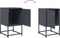 vidaXL - Nachtkastjes - 2 - st - 36x39x60,5 - cm - staal - antracietkleurig