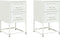vidaXL - Nachtkastjes - 2 - st - 36x39x60,5 - cm - staal - wit