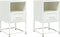 vidaXL - Nachtkastjes - 2 - st - 36x39x60,5 - cm - staal - wit
