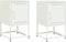 vidaXL - Nachtkastjes - 2 - st - 36x39x60,5 - cm - staal - wit