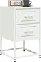 vidaXL - Nachtkastjes - 2 - st - 36x39x60,5 - cm - staal - wit