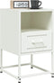 vidaXL - Nachtkastjes - 2 - st - 36x39x60,5 - cm - staal - wit