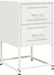 vidaXL - Nachtkastjes - 2 - st - 36x39x60,5 - cm - staal - wit