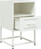 vidaXL - Nachtkastjes - 2 - st - 36x39x60,5 - cm - staal - wit