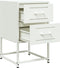 vidaXL - Nachtkastjes - 2 - st - 36x39x60,5 - cm - staal - wit