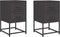 vidaXL - Nachtkastjes - 2 - st - 36x39x60,5 - cm - staal - zwart