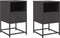 vidaXL - Nachtkastjes - 2 - st - 36x39x60,5 - cm - staal - zwart