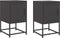 vidaXL - Nachtkastjes - 2 - st - 36x39x60,5 - cm - staal - zwart