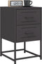 vidaXL - Nachtkastjes - 2 - st - 36x39x60,5 - cm - staal - zwart