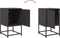 vidaXL - Nachtkastjes - 2 - st - 36x39x60,5 - cm - staal - zwart