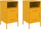 vidaXL - Nachtkastjes - 2 - st - 36x39x68 - cm - staal - mosterdgeel