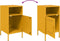 vidaXL - Nachtkastjes - 2 - st - 36x39x68 - cm - staal - mosterdgeel