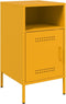 vidaXL - Nachtkastjes - 2 - st - 36x39x68 - cm - staal - mosterdgeel