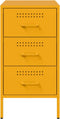 vidaXL - Nachtkastjes - 2 - st - 36x39x68 - cm - staal - mosterdgeel
