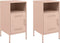 vidaXL - Nachtkastjes - 2 - st - 36x39x68 - cm - staal - roze
