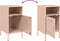 vidaXL - Nachtkastjes - 2 - st - 36x39x68 - cm - staal - roze