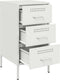 vidaXL - Nachtkastjes - 2 - st - 36x39x68 - cm - staal - wit