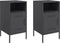 vidaXL - Nachtkastjes - 2 - st - 36x39x68 - cm - staal - zwart