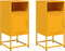 vidaXL - Nachtkastjes - 2 - st - 36x39x78 - cm - staal - mosterdgeel