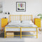 vidaXL - Nachtkastjes - 2 - st - 36x39x78 - cm - staal - mosterdgeel