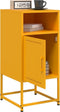 vidaXL - Nachtkastjes - 2 - st - 36x39x78 - cm - staal - mosterdgeel