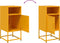 vidaXL - Nachtkastjes - 2 - st - 36x39x78 - cm - staal - mosterdgeel