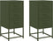 vidaXL - Nachtkastjes - 2 - st - 36x39x78 - cm - staal - olijfgroen