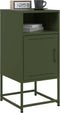 vidaXL - Nachtkastjes - 2 - st - 36x39x78 - cm - staal - olijfgroen