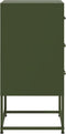 vidaXL - Nachtkastjes - 2 - st - 36x39x78 - cm - staal - olijfgroen