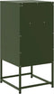 vidaXL - Nachtkastjes - 2 - st - 36x39x78 - cm - staal - olijfgroen