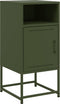 vidaXL - Nachtkastjes - 2 - st - 36x39x78 - cm - staal - olijfgroen