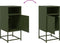 vidaXL - Nachtkastjes - 2 - st - 36x39x78 - cm - staal - olijfgroen