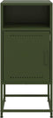 vidaXL - Nachtkastjes - 2 - st - 36x39x78 - cm - staal - olijfgroen
