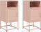 vidaXL - Nachtkastjes - 2 - st - 36x39x78 - cm - staal - roze