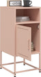 vidaXL - Nachtkastjes - 2 - st - 36x39x78 - cm - staal - roze