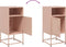 vidaXL - Nachtkastjes - 2 - st - 36x39x78 - cm - staal - roze