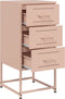 vidaXL - Nachtkastjes - 2 - st - 36x39x78 - cm - staal - roze