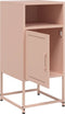 vidaXL - Nachtkastjes - 2 - st - 36x39x78 - cm - staal - roze